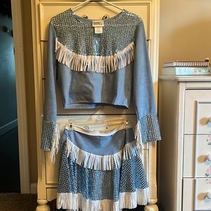 California Costume Collections, Sky Blue/Metallic Cowgirl Halloween Costume